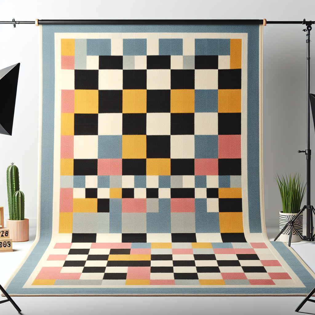 Tapis Enfant Damier Pop